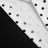 SC Polka Dot Print Lace Patchwork Mini Dress GSZM-D26DS140