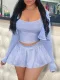 SC Solid Color Sling Vest+Long Sleeve Coat+Skirt 3 Piece Set SHD-8002