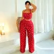 SC Polka Dot Print Tassel Two Piece Pants Set GFYX-7695