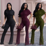 SC Solid Color Wide Leg Jumpsuit GFYX-7651