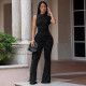 SC Single Shoulder Ruched Jumpsuit YF-11025