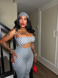 SC Polka Dot Print Tube Top Three Piece Set SFY-879