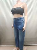 SC Fashion Washed Straight Jeans GAKF-60401