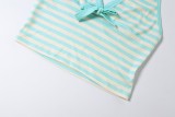 SC Stripe Halterneck V Neck Short Suit XEF-K6S08515A