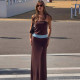 SC Contrast Color Tube Top Maxi Dress GLAG-D6121186F