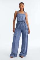 SC Casual Denim Wide Leg Jumpsuit LX-6202