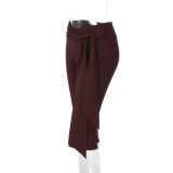 SC Solid Color Patchwork Micro Flare Seventh Pant GLAG-P6121245F