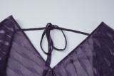 SC Mesh Backless Tie Up Mini Dress GLAG-D5C21067H