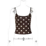 SC Polka Dot Print Sling Tank Tops GLAG-T5820047G