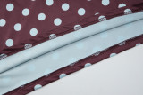 SC Polka Dot Print Contrast Color Two Piece Skirts Set GLAG-S5C20905G