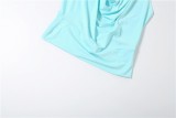 SC Sleeveless One Shoulder Backless Two Piece Skirts Set GYME-K6S06124A
