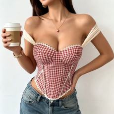 SC Print Backless Bandage Tank Top GPBY-VE8427
