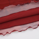 SC Print Mesh Mid-Skirts GPKJ-MR49613