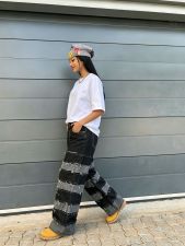 SC Plus Size Fashion Patchwork Raw Edge Jeans GYLN-1111