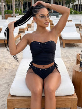 SC Sexy Solid Color Two Piece Swimsuit CSYZ-G825KY