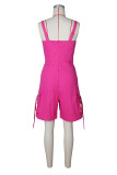 SC Solid Color High Waist Romper ZSD-0783