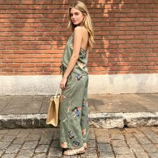 SC Print Sleeveless Loose Two Piece Pants Set SHD-8109