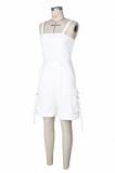 SC Solid Color High Waist Romper ZSD-0783