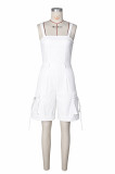 SC Solid Color High Waist Romper ZSD-0783