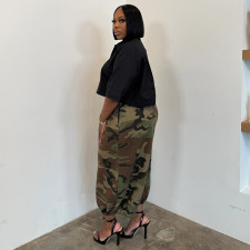 SC Plus Size Camouflage Print Loose Pants NNWF-8164