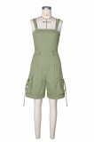 SC Solid Color High Waist Romper ZSD-0783