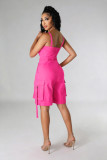 SC Solid Color High Waist Romper ZSD-0783