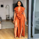 SC Plus Size Ruffles Wide Leg Split Jumpsuit NNWF-8179