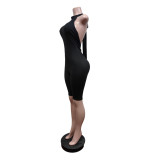 SC Sport Solid Color Sleeveless Romper MEM-88702