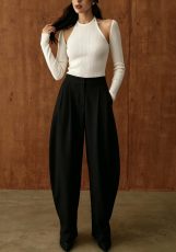 SC Solid Color Casual Wide Leg Pants BGN-369