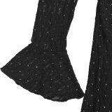 SC Lace See Through Long Sleeve Maxi Dress BY-7711