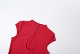 SC Hollow Out Solid Color Mini Dress XEF-K6D08956A