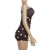 SC Polka Dot Print Tank Top Two Piece Shorts Set GYME-K6S08759A
