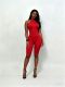 SC Sport Solid Color Sleeveless Romper MEM-88702