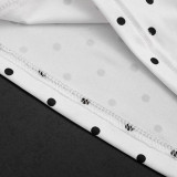 SC Polka Dots Print Halterneck Seventh Pants Suit GDSF-D26ST184