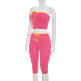 SC Solid Color Wrap Chest Two Piece Pants Set GDSF-Q26ST074