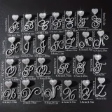 SC 26 Letter Pendant Punk Cuban Chain Necklace YWSG-2025