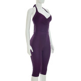 SC Solid Color Backless Seventh Pants 2 Piece Set MXBF-Y26ST219