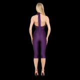 SC Solid Color Backless Seventh Pants 2 Piece Set MXBF-Y26ST219