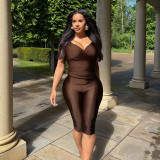 SC Solid Color Backless Seventh Pants 2 Piece Set MXBF-Y26ST219