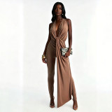 SC Deep V Neck Backless Jumpsuit GDSF-Q26JP051