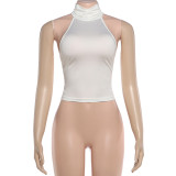 SC Solid Color Backless Top GZJQ-K6B10725A