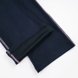 SC Contrast Color Drawstring Micro Flare Pants GPKJ-MR49368