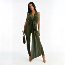 SC Deep V Neck Backless Jumpsuit GDSF-Q26JP051