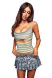 SC Stripe Sling Tank Tops GKYS-3059