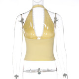 SC V Neck Halterneck Bacless Top GLAG-T6321400F