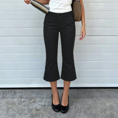 SC Solid Color Casual Micro Flare Pants GPKJ-MR48874
