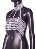 SC Hand-sewn Gemstone Halterneck Top GZYY-21330