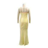 SC Backless Sling Flowers Evening Dress CYA-902255