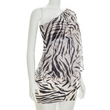 SC Mesh Print Long Sleeve Cover-Up+Mini Dress Suit GSZM-J26ST239