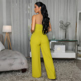 SC Flowers Tube Top Solid Two Piece Pants Set CYA-902390